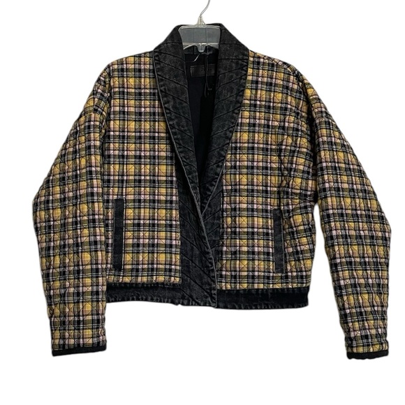 [BLANKNYC] Womens Plaid Quilted Kimono Jacket NWT - Picture 1 of 10
